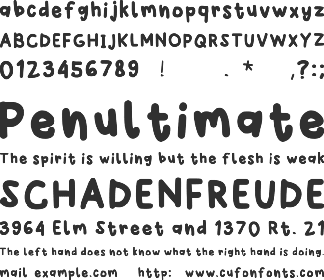Winkle font preview