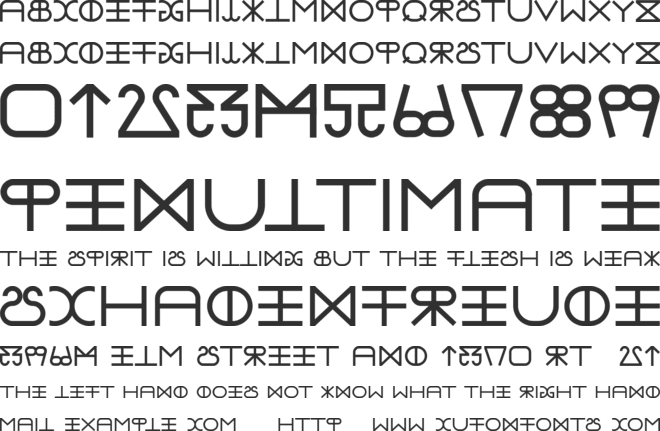 DC TEST font preview