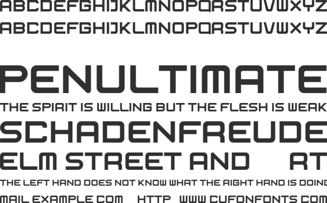 Exosphere font preview
