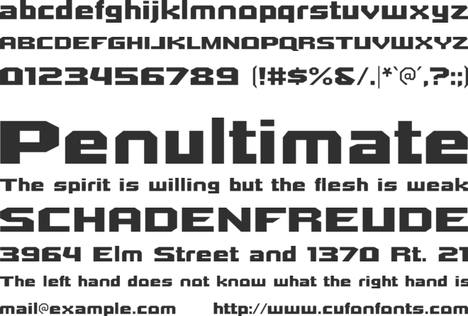 Quadrangle font preview