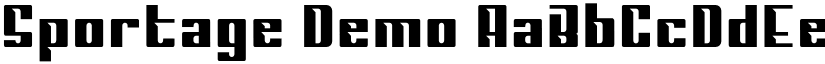 Sportage Demo font