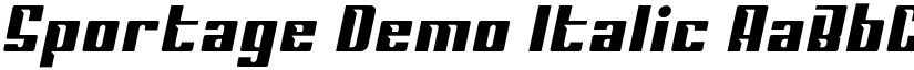 Sportage Demo Italic font