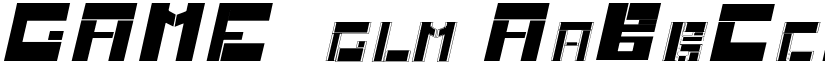 GAME _glm font