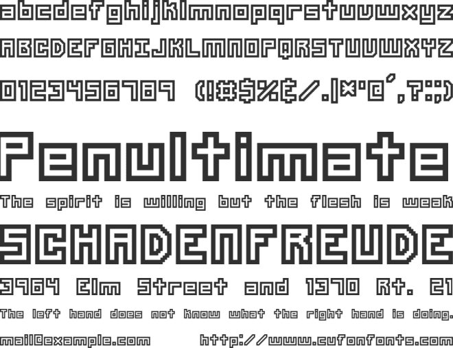 Unlearned font preview