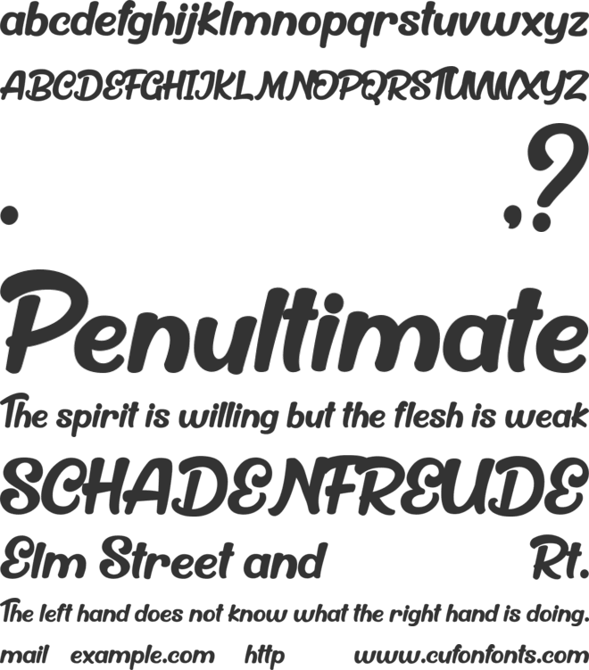 Billyer font preview