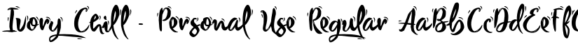 Ivory Chill - Personal Use Regular font
