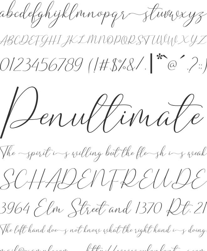 Sherland font preview