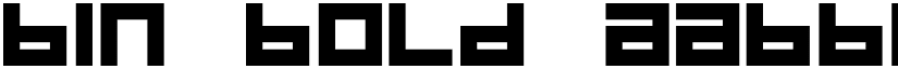 BIN Bold font