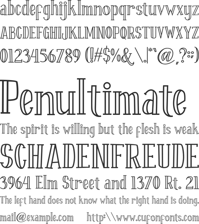 Fontastic Carved font preview