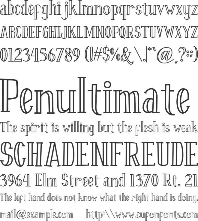 Fontastic Carved font preview