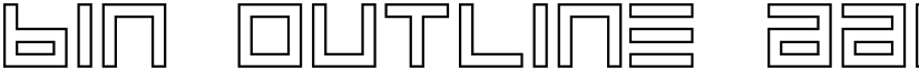BIN Outline font