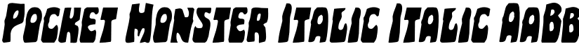 Pocket Monster Italic Italic font
