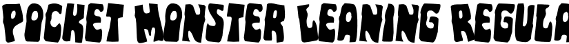 Pocket Monster Leaning Regular font