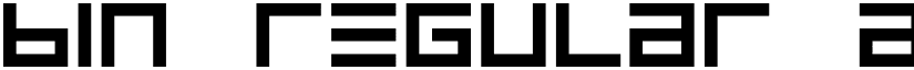 BIN Regular font
