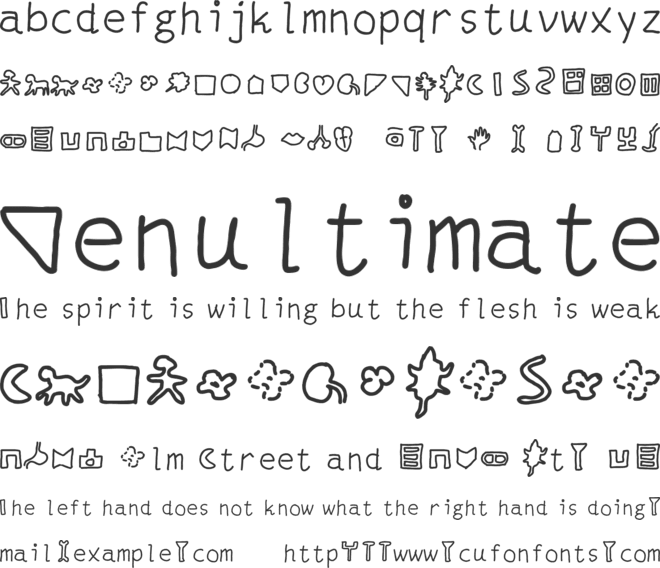 sxy silhouettes 6 font preview