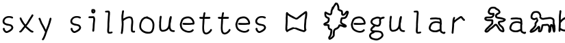 sxy silhouettes 6 Regular font