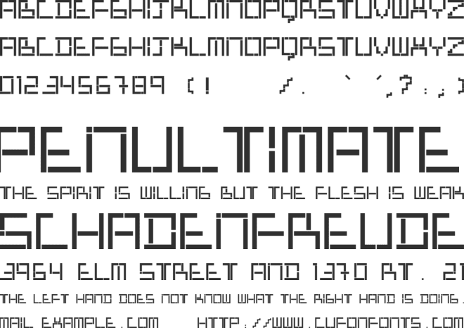 Tetris Mania Type font preview