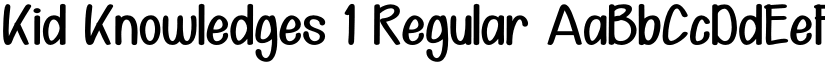 Kid Knowledges 1 Regular font