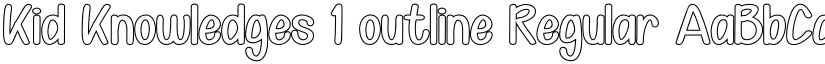 Kid Knowledges 1 outline Regular font