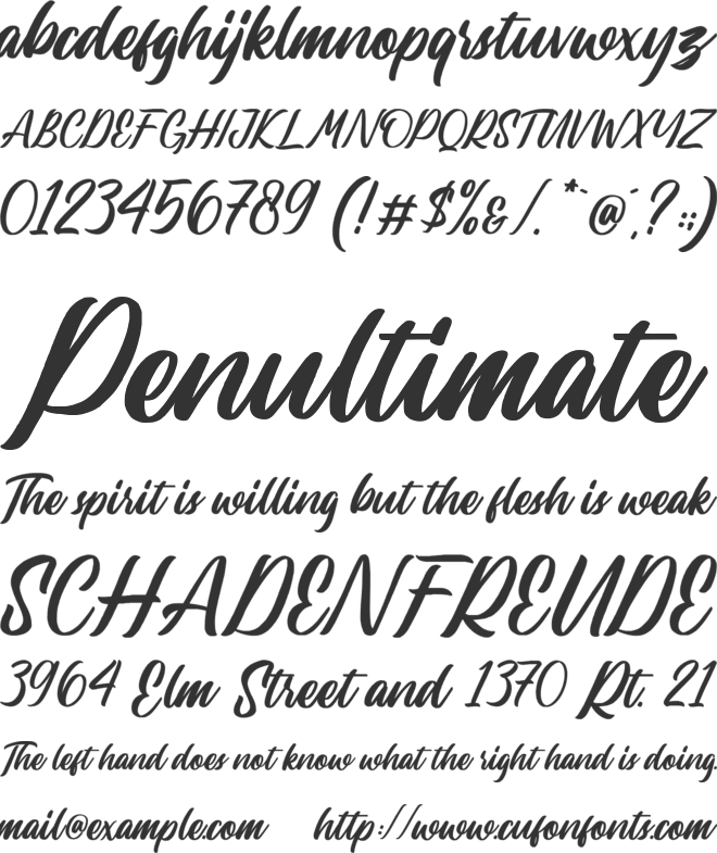 Laswinter font preview