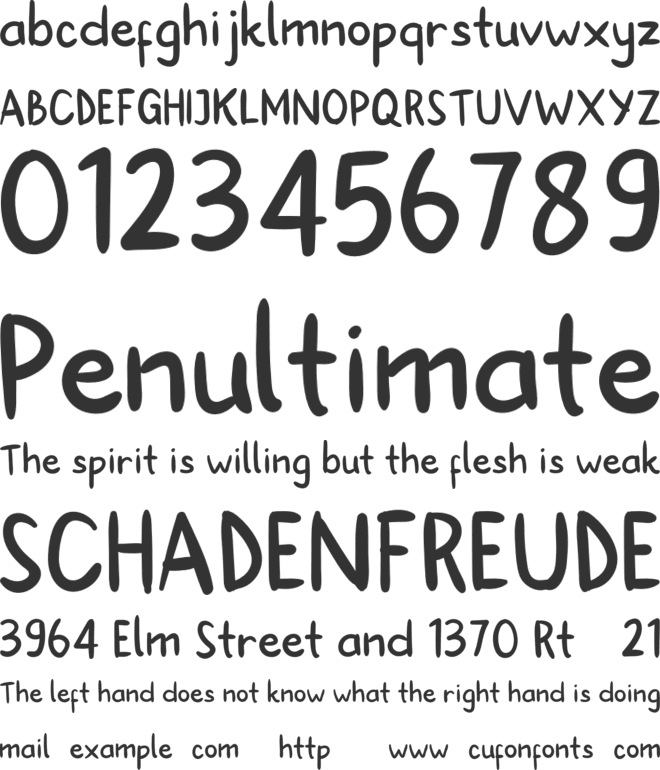 Hanneat font preview