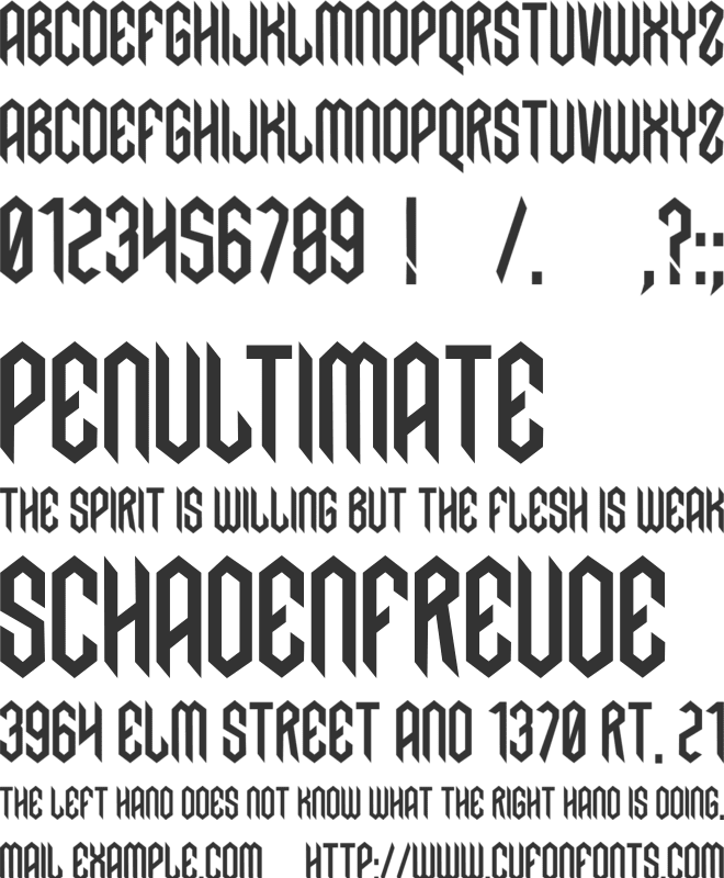 Inthedark font preview