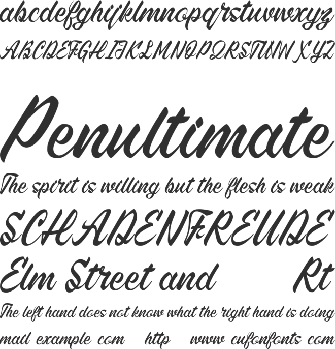 Hightide font preview