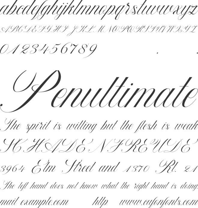 Beauty Athena font preview
