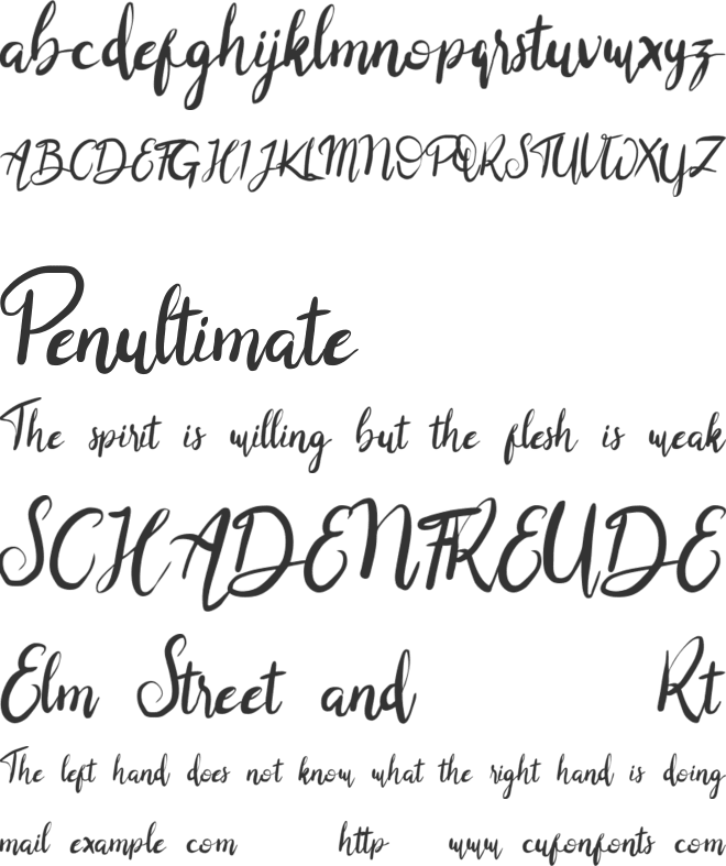 Balingkang font preview