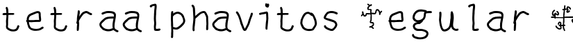 tetraalphavitos Regular font
