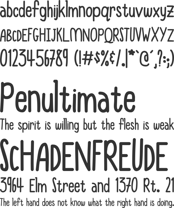 Club Miggy font preview