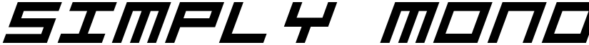 Simply Mono Oblique font