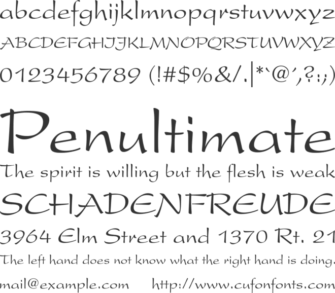 Present LT Pro font preview