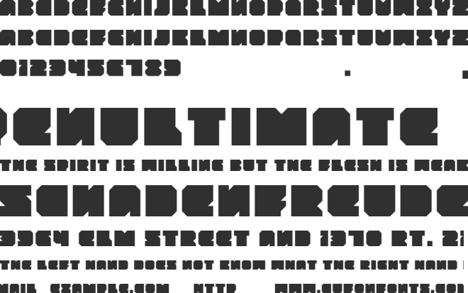 Throwback font preview