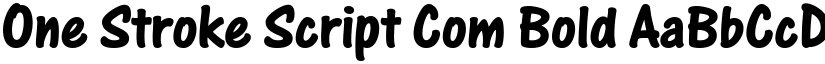 One Stroke Script Com Bold font