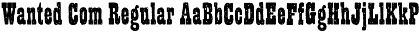 Wanted Com Regular font