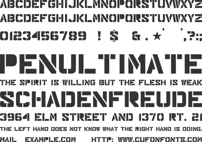 Major Snafu font preview