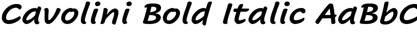 Cavolini Bold Italic font