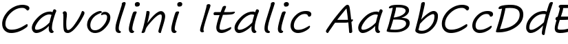 Cavolini Italic font