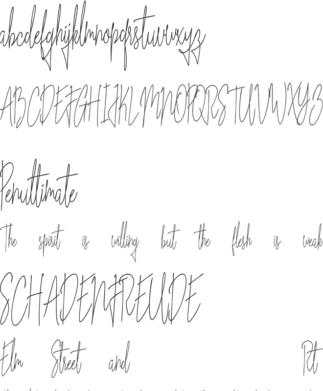 Blues Indigo font preview