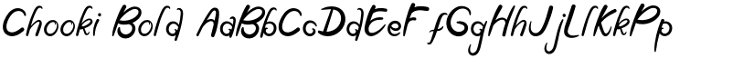 Chooki Bold font