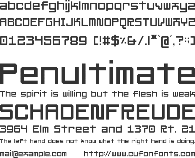 Weretiger font preview