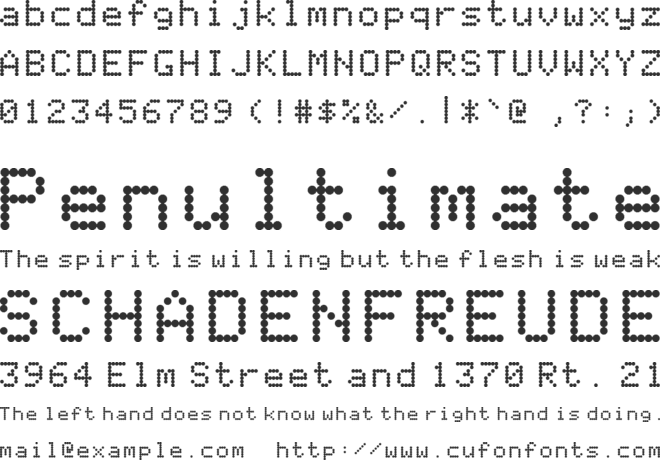 Apple II Screen Typeface font preview