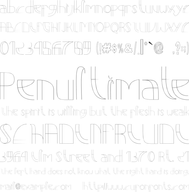 Relline font preview