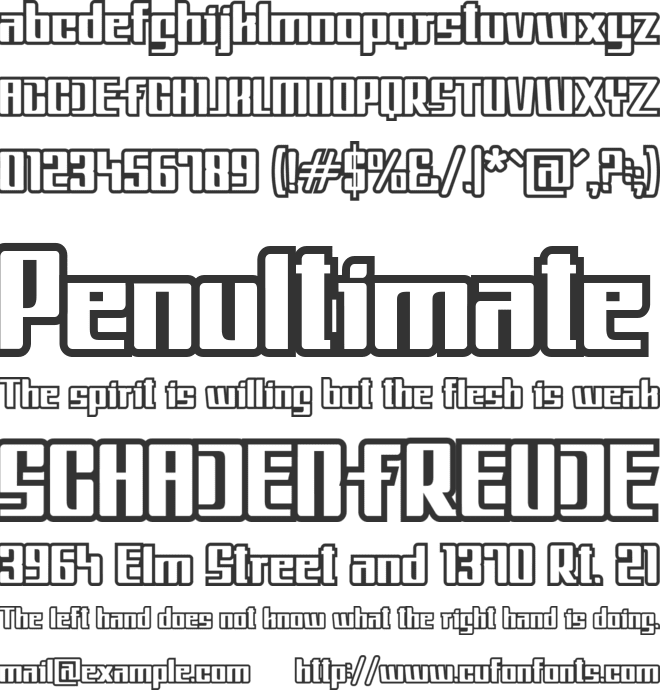 Metrool font preview
