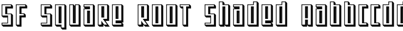 SF Square Root Shaded font