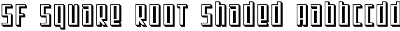 SF Square Root Shaded font