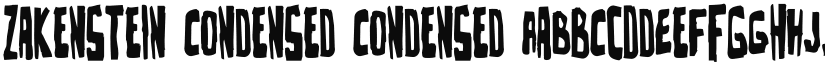 Zakenstein Condensed Condensed font