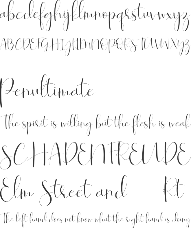 Roselyne font preview