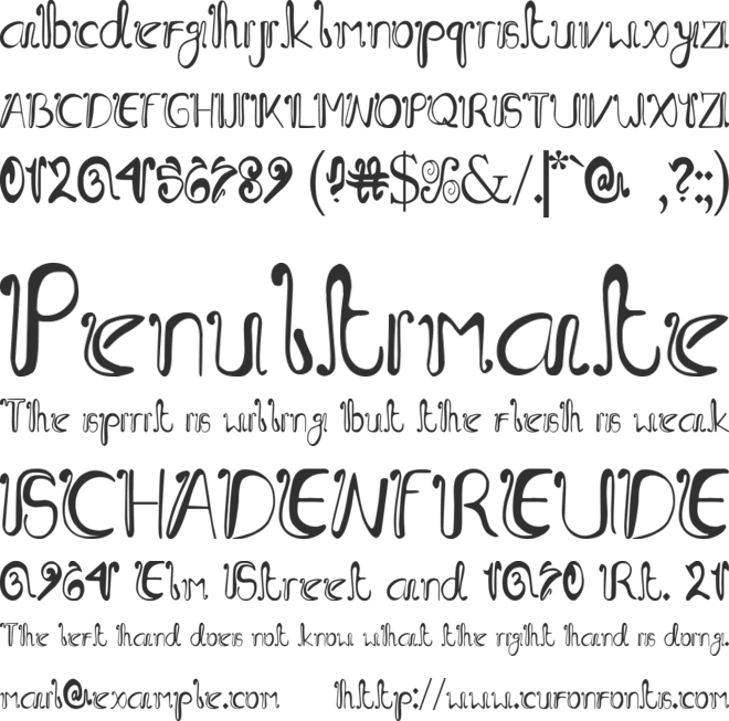 Baline Fill font preview